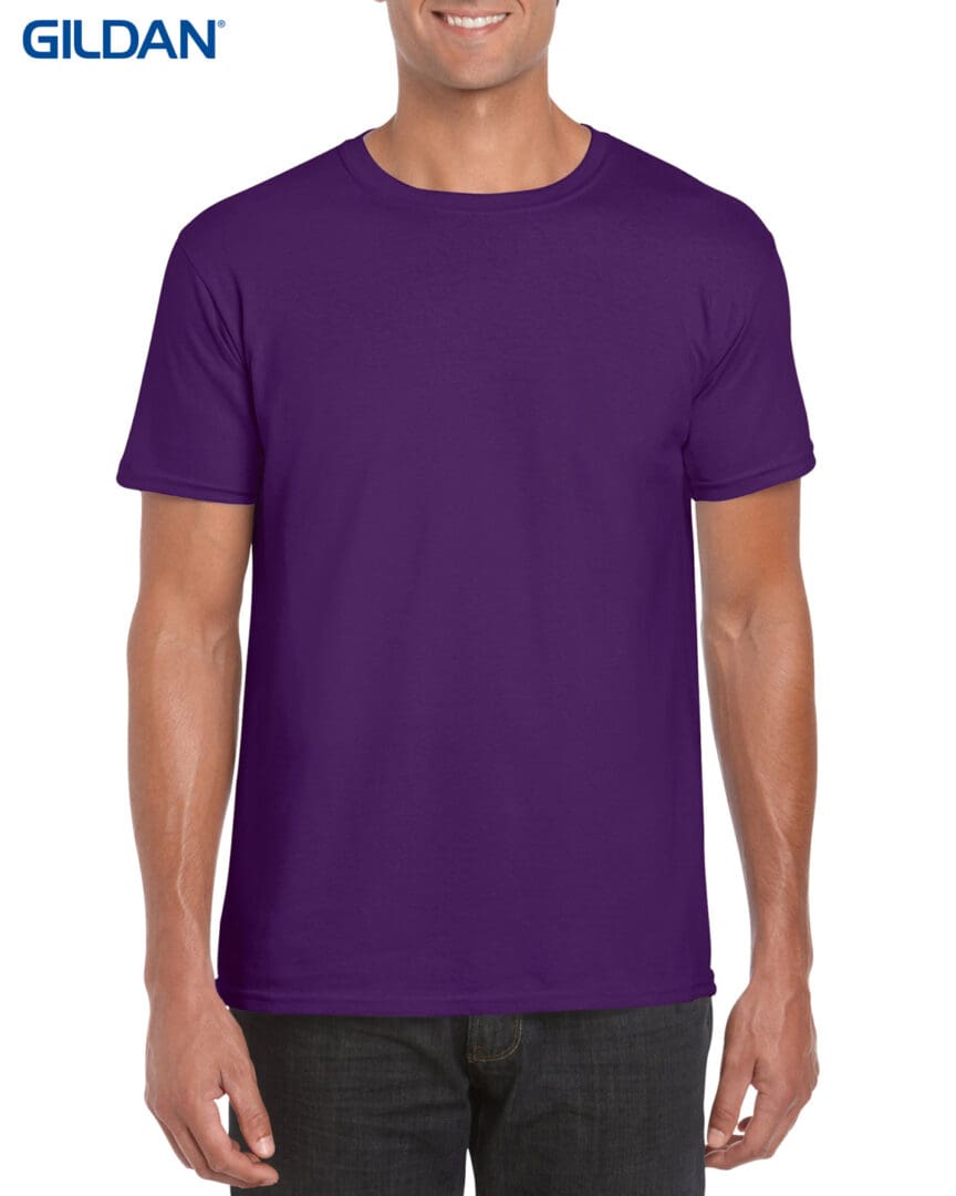 A purple shirt is shown with no background.