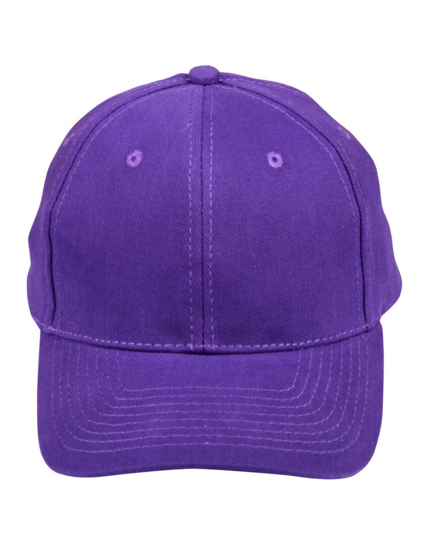 A purple baseball cap is shown with no hat.