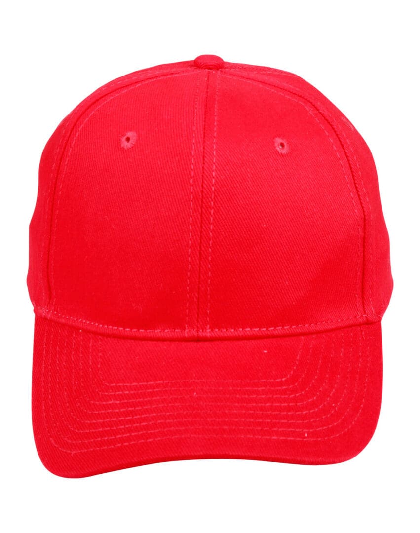 A red hat is shown with no background.