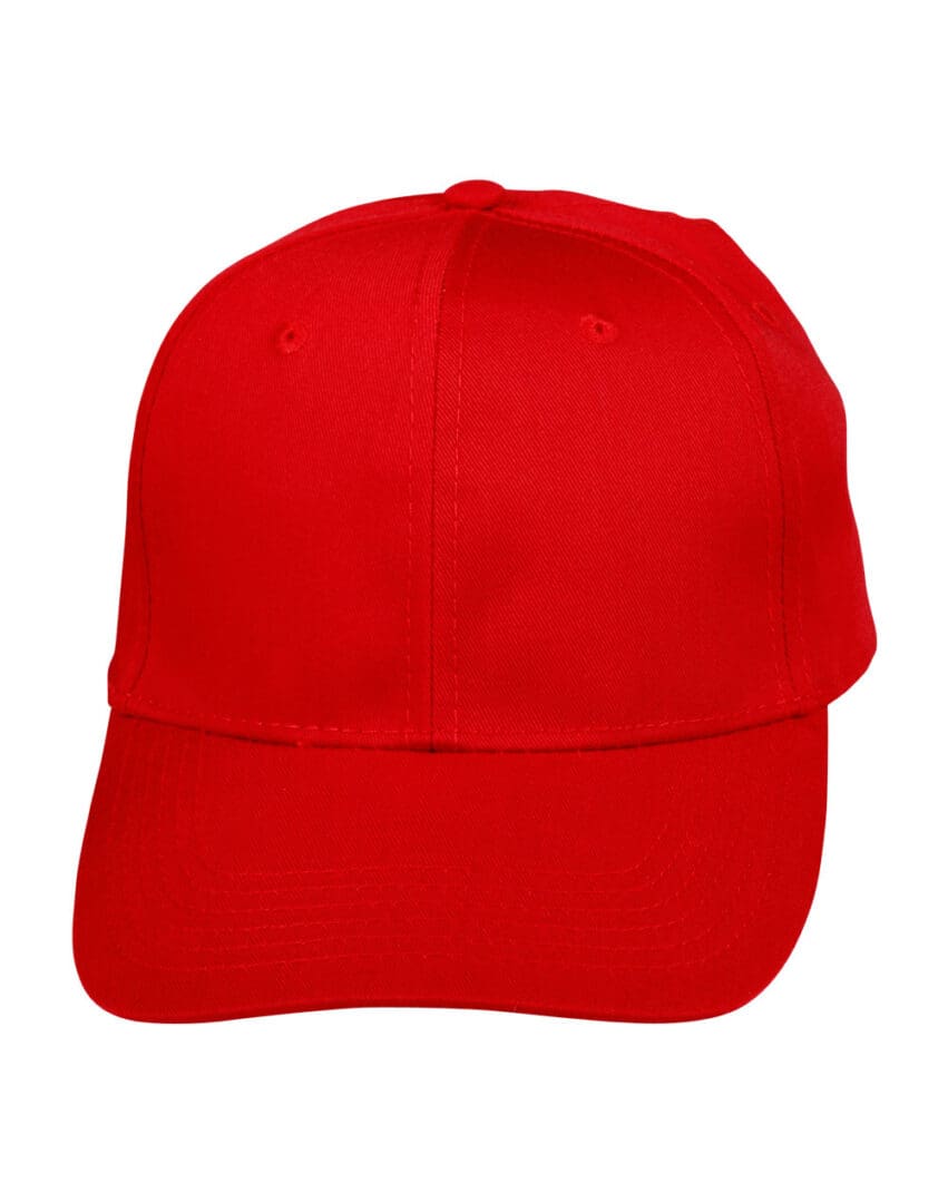 A red hat is shown with no background.