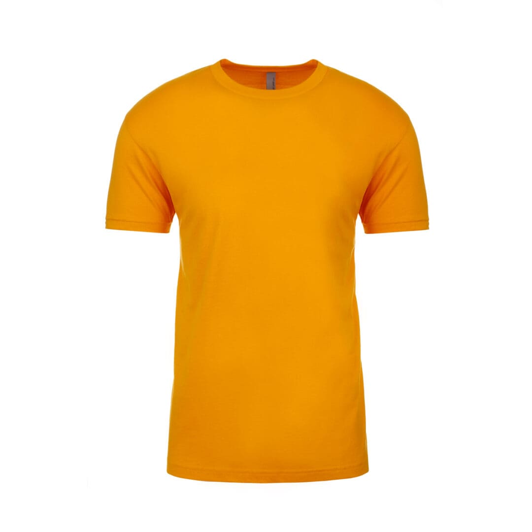 A yellow shirt is shown with no background.