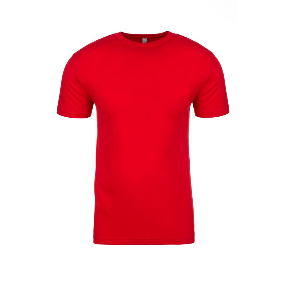 A red shirt is shown with no background.