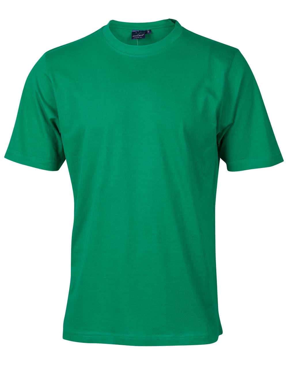 A green shirt is shown with no background.