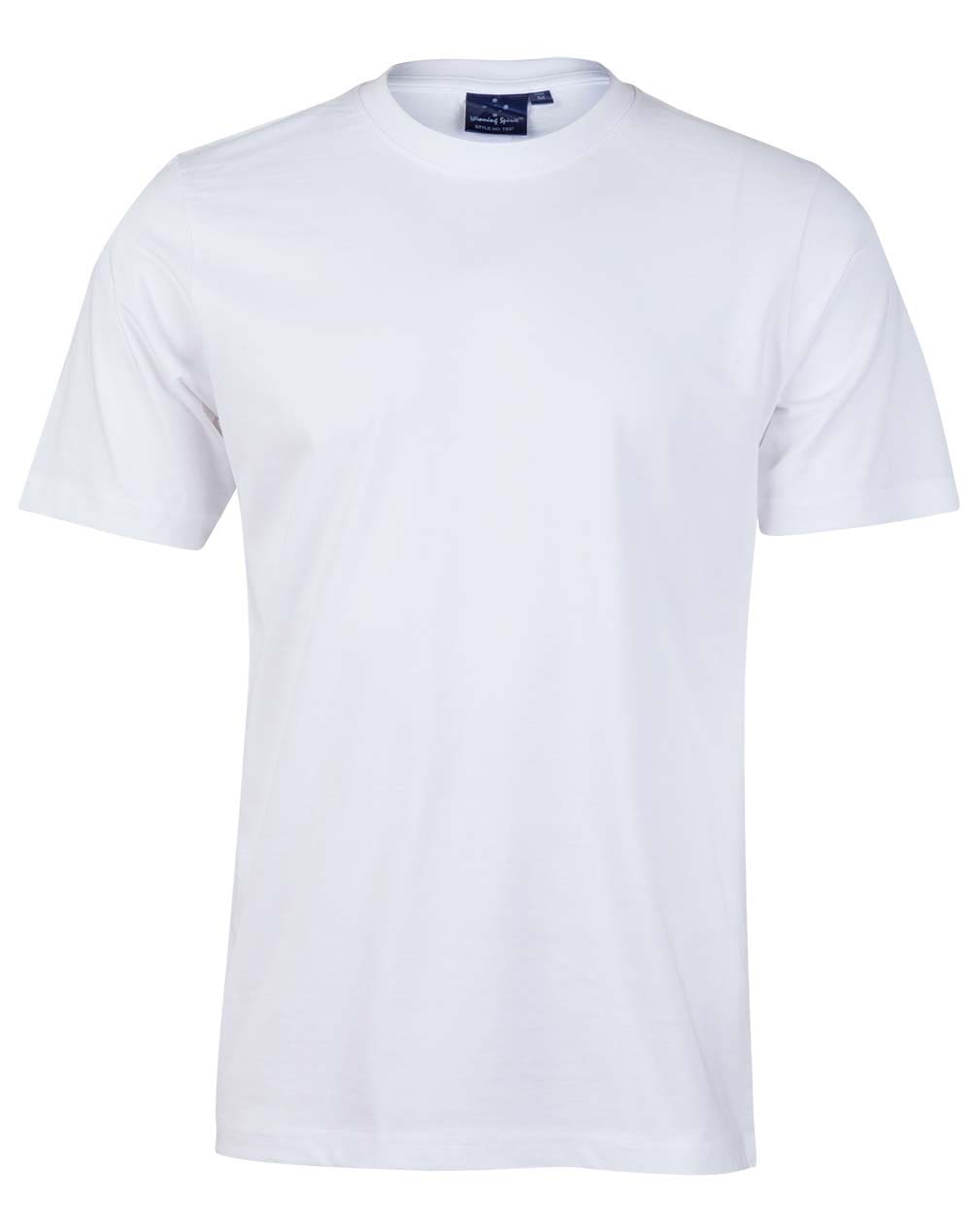 A white t-shirt is shown with no background.