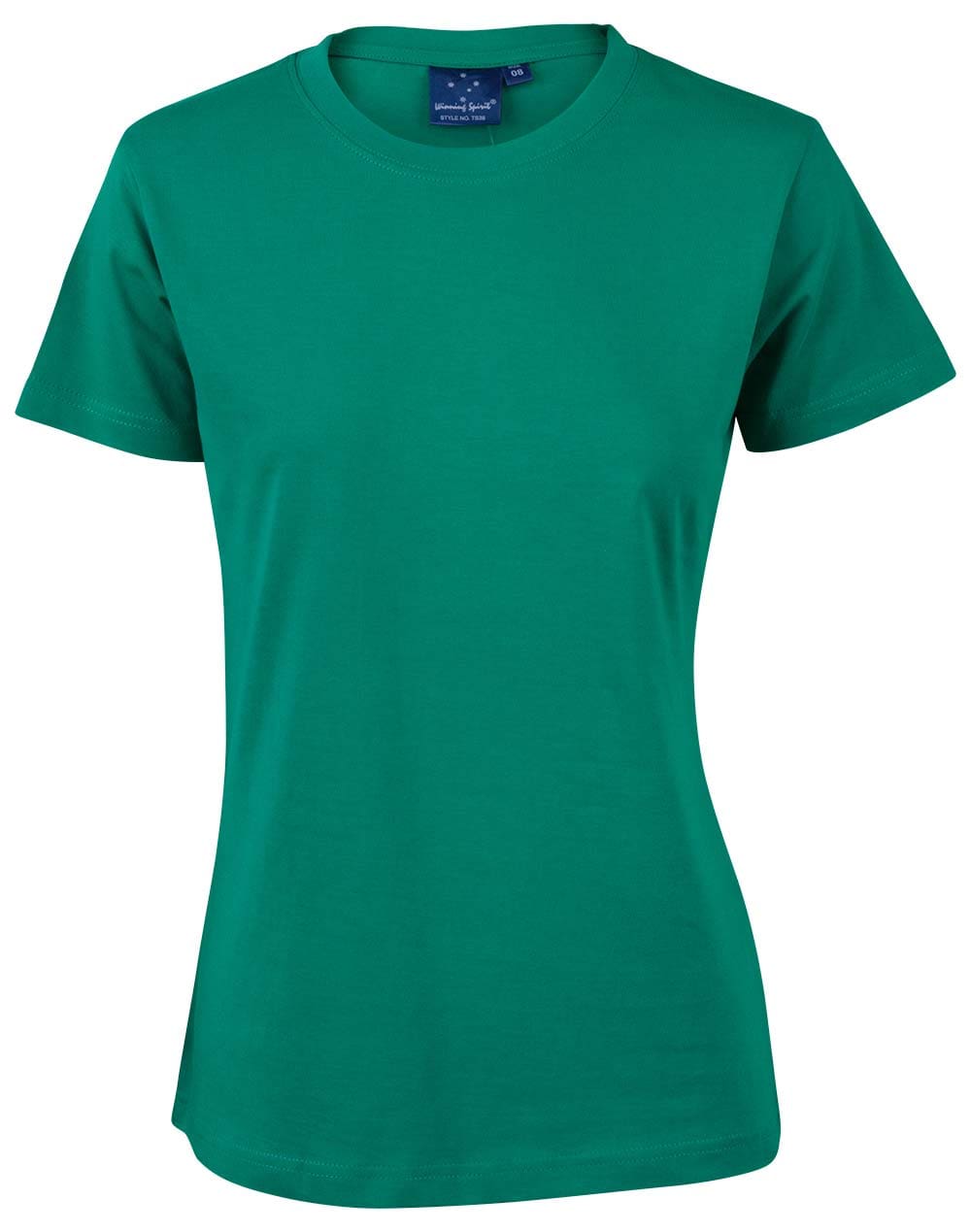 A green shirt is shown with no background.