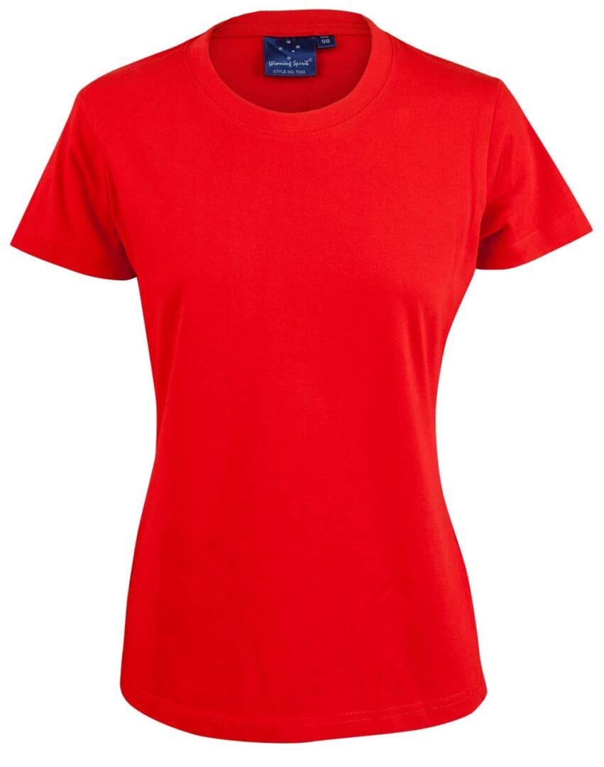 A red shirt is shown with no background.